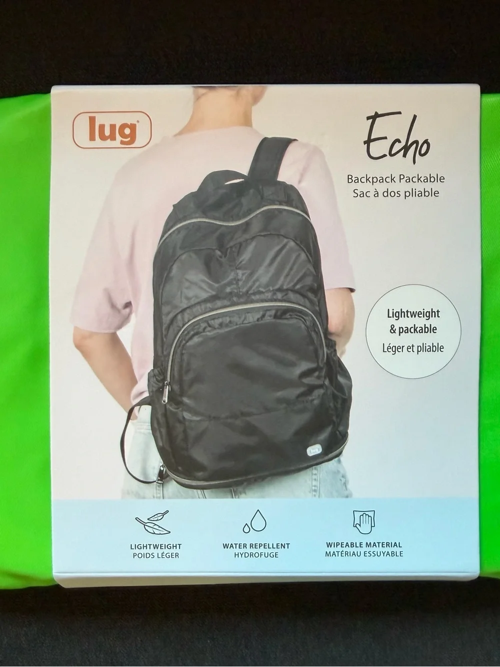 Lug Echo 2 Packable Backpack – Lime Green (Brights Neon)